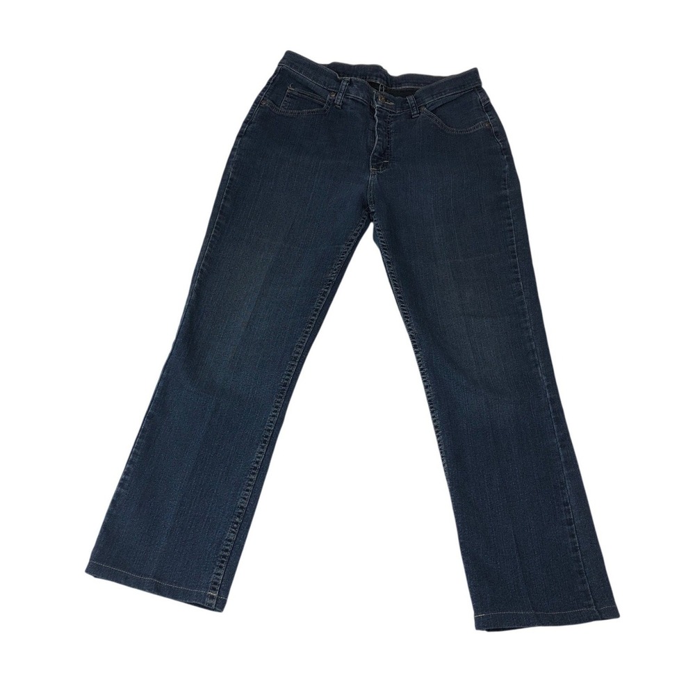 Riders by Lee Womens Dark Wash Blue Straight Leg Mid Rise Stretch Jeans Size 12M